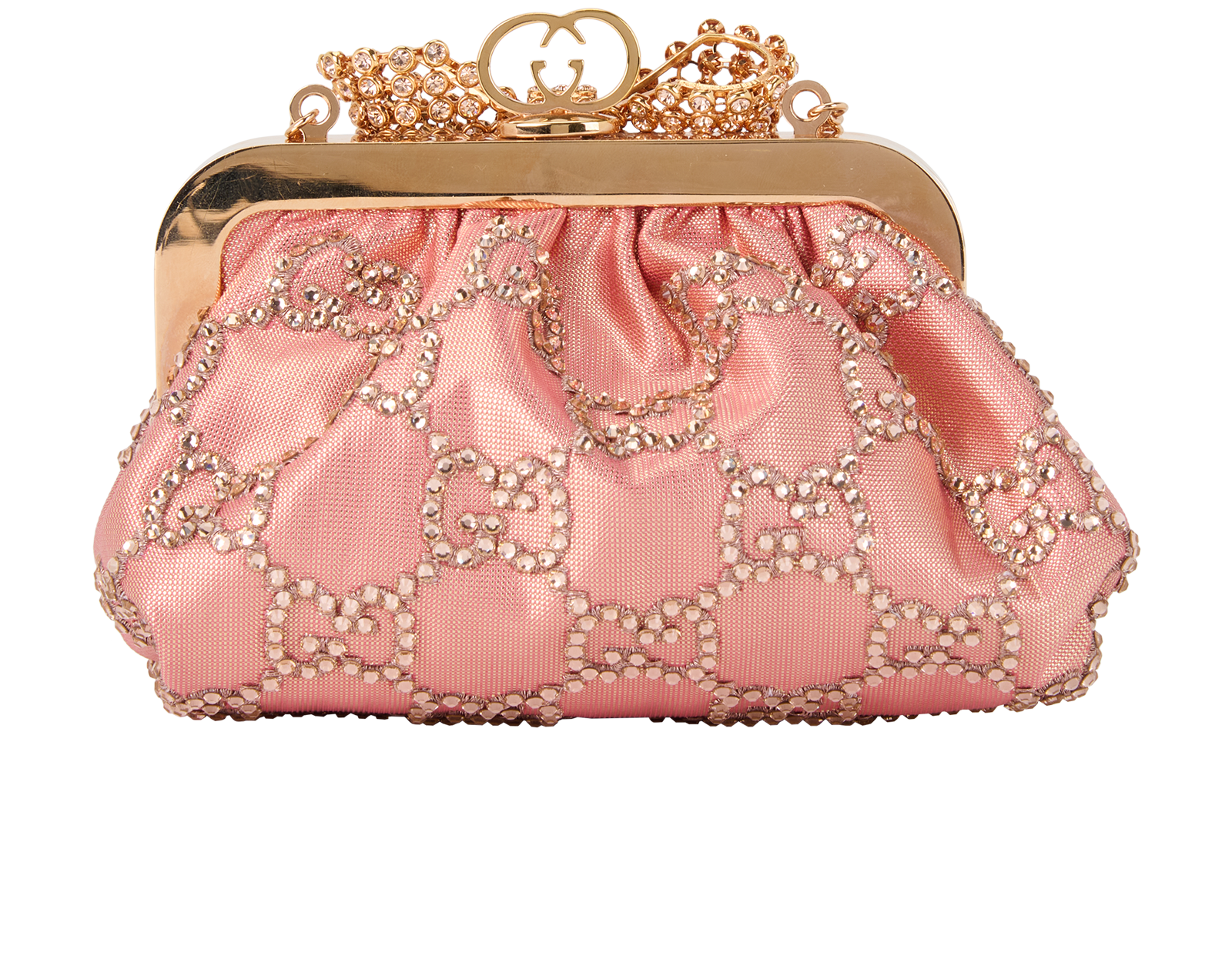 Moire Bow Clutch, &pound;1,800, Handbags, Pink, Fabric, Back view